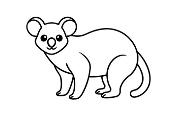 Elegant Koala Outline