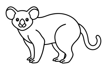 Elegant Koala Outline