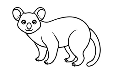 Elegant Koala Outline