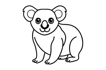 Elegant Koala Outline