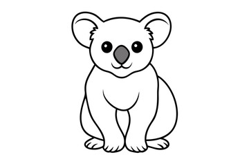 Elegant Koala Outline