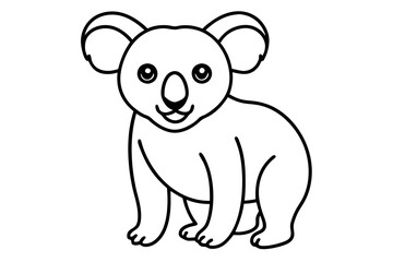 Elegant Koala Outline