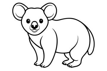 Elegant Koala Outline