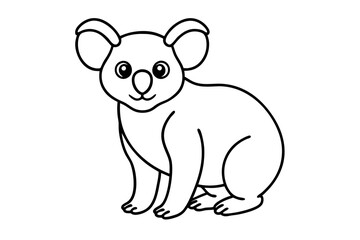 Elegant Koala Outline