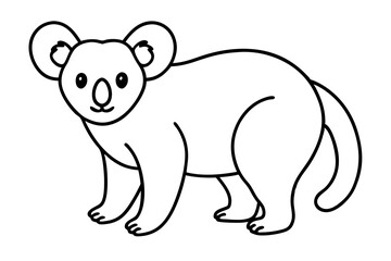 Elegant Koala Outline