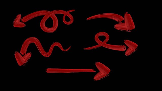 Paint Brush Arrows Pack 01