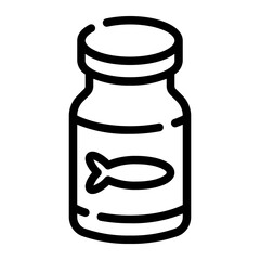 fish oil line icon