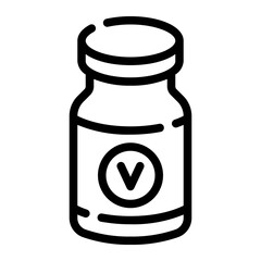 vitamin line icon