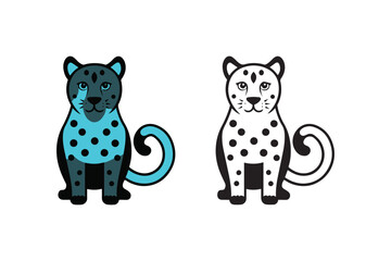 vector image of a leopard