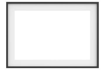 Picture frame. Landscape frame. 3D illustration.