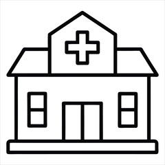 Obraz premium silhouette post office on white background