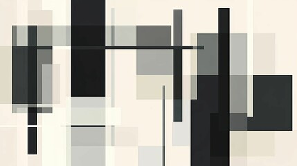 Abstract Grey Black Rectangular Geometric Design