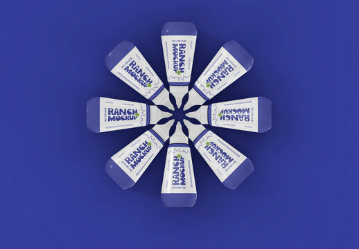 3d Plastic Sauce Bottles Mockup