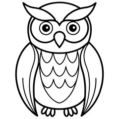 Elegant Owl Outline
