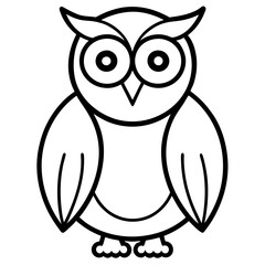 Elegant Owl Outline