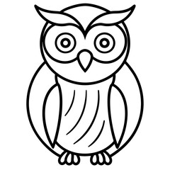 Elegant Owl Outline