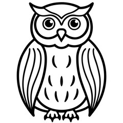 Elegant Owl Outline