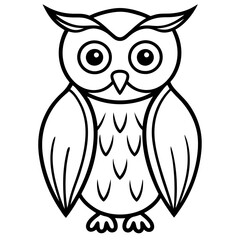 Elegant Owl Outline