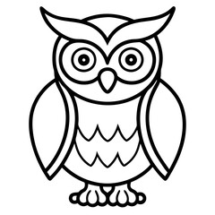 Elegant Owl Outline
