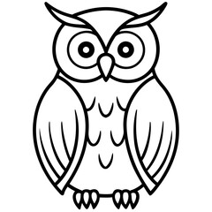 Elegant Owl Outline