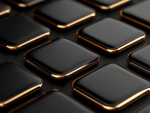 Elegant Black and Gold Geometric Design Pattern