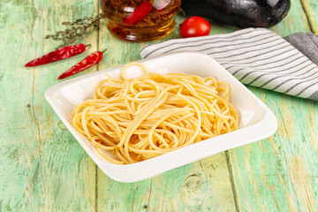 Italian pasta spaghetti with oil