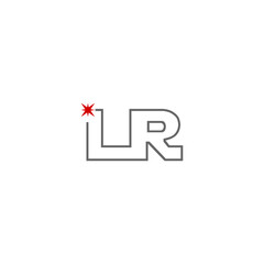 Letter LR Logo Design isolated on white background
