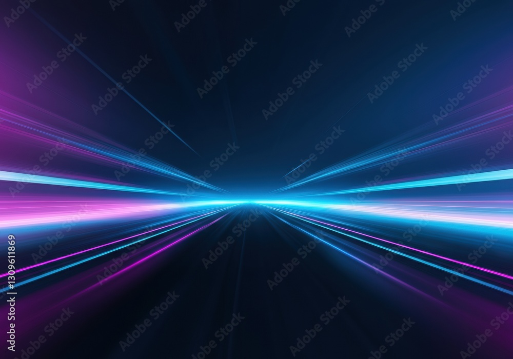 Aufkleber abstract light trails creating a sense of speed and motion in vibrant colors