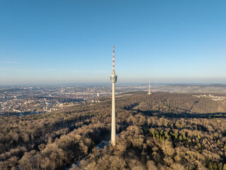 Der 216, 6 Meter hohe Stuttgarter Fernsehturm