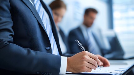 Close up view of a business coach or mentor writing and motivational notes on a whiteboard during a mentorship or training session with executives managers or entrepreneurs