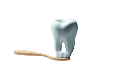 Photo of tooth and toothbrush isolated on transparent background.png