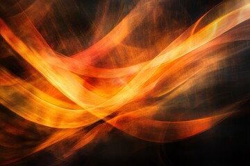 Abstract Orange and Black Swirls - Dynamic abstract artwork featuring swirling orange and black hues, creating a sense of movement and energy. Ideal for modern designs