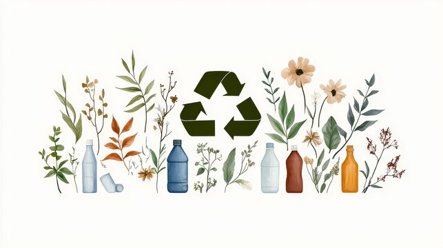 Reuse and recycle nature&rsquo;s call to action eco-friendly art zero waste green environment botanical viewpoint