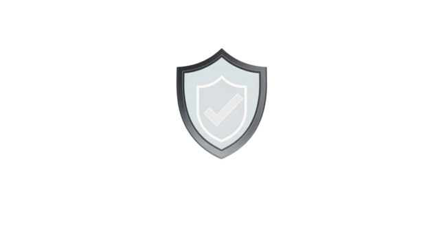 Photo of shield icon with check mark isolated on transparent background.png