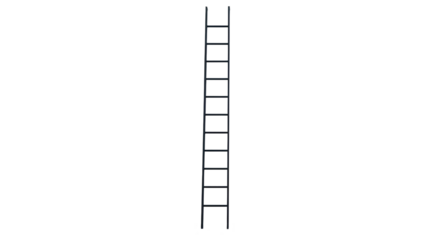 Photo of black metal ladder isolated on transparent background.png