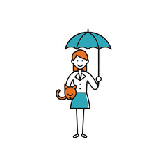 girl with umbrella