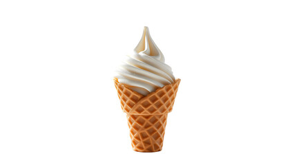 Fototapeta premium Photo of ice-cream cone isolated on transparent background.png