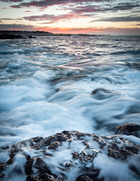 Barwon Heads Rockpools During a Colourful Sunrise