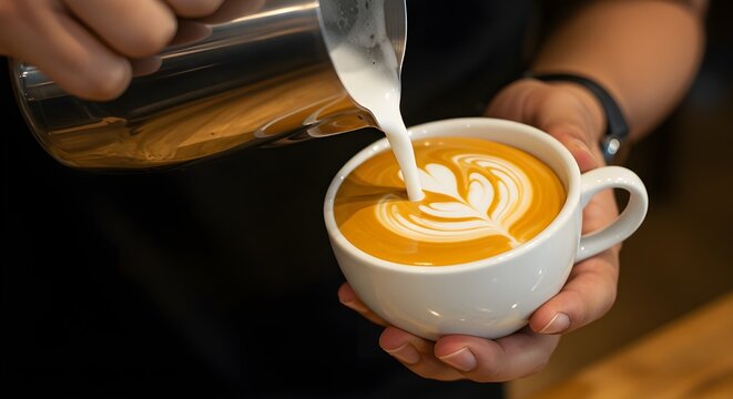 caf&eacute; con leche en la cafeter&iacute;a cafeter&iacute;a
