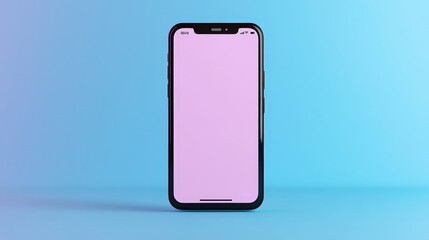 Smartphone Mockup on Pastel Background