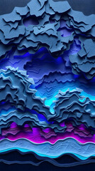 Obraz premium neon blue, purple glowing grainy gradient background noise texture wallpaper