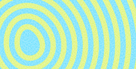 Vector illustration of an abstract Easter egg with blue and yellow concentric rings, creating a modern and festive background.