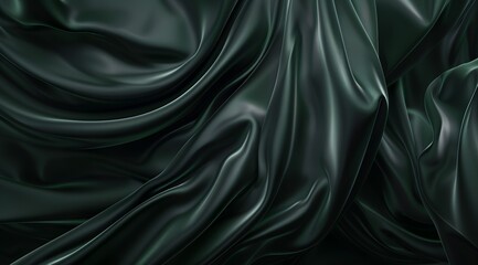 Obraz premium Abstract Dark Metallic Fluid Texture with Glossy Waves