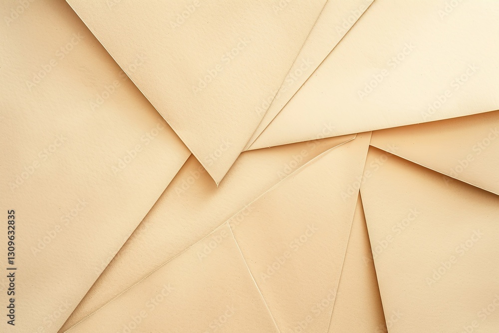 Poster symmetrical paper folds creating a geometric abstract pattern
