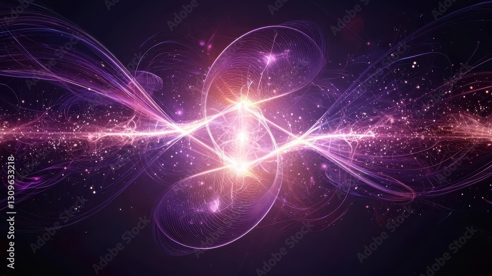 Poster dynamic energy waves abstract digital art futuristic design dark background close-up visual concept