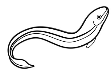 Elegant Ribbon Eel Vector
