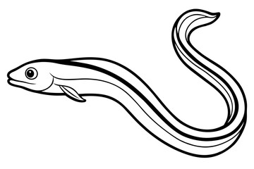 Elegant Ribbon Eel Vector