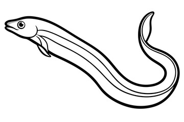 Elegant Ribbon Eel Vector