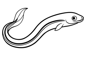Elegant Ribbon Eel Vector
