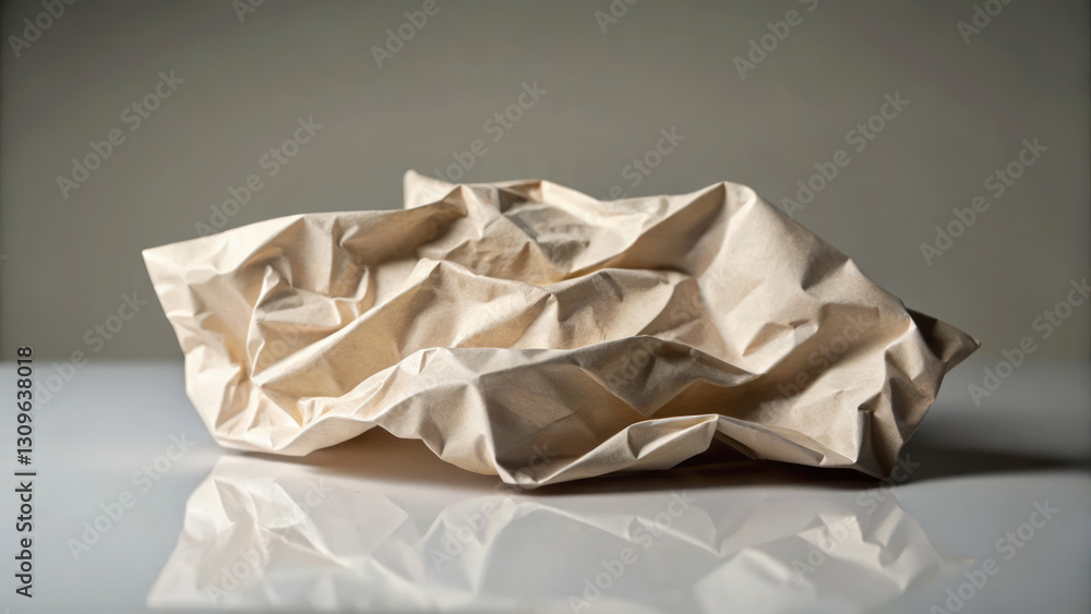 Poster crumpled paper with shadows creates simple yet effective visual impact